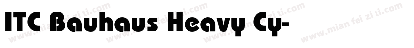 ITC Bauhaus Heavy Cy字体转换